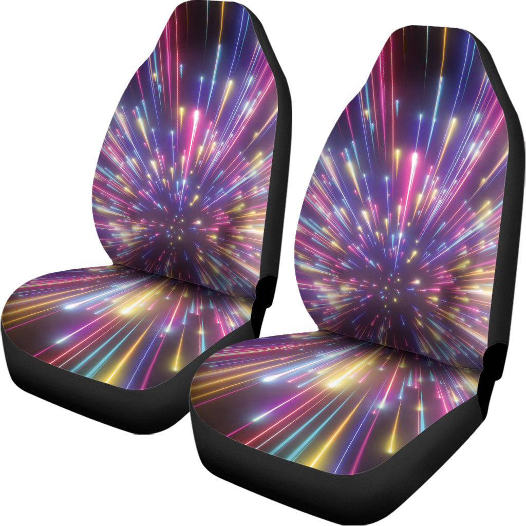 Colorful Hyperspace Print Universal Fit Car Seat Covers