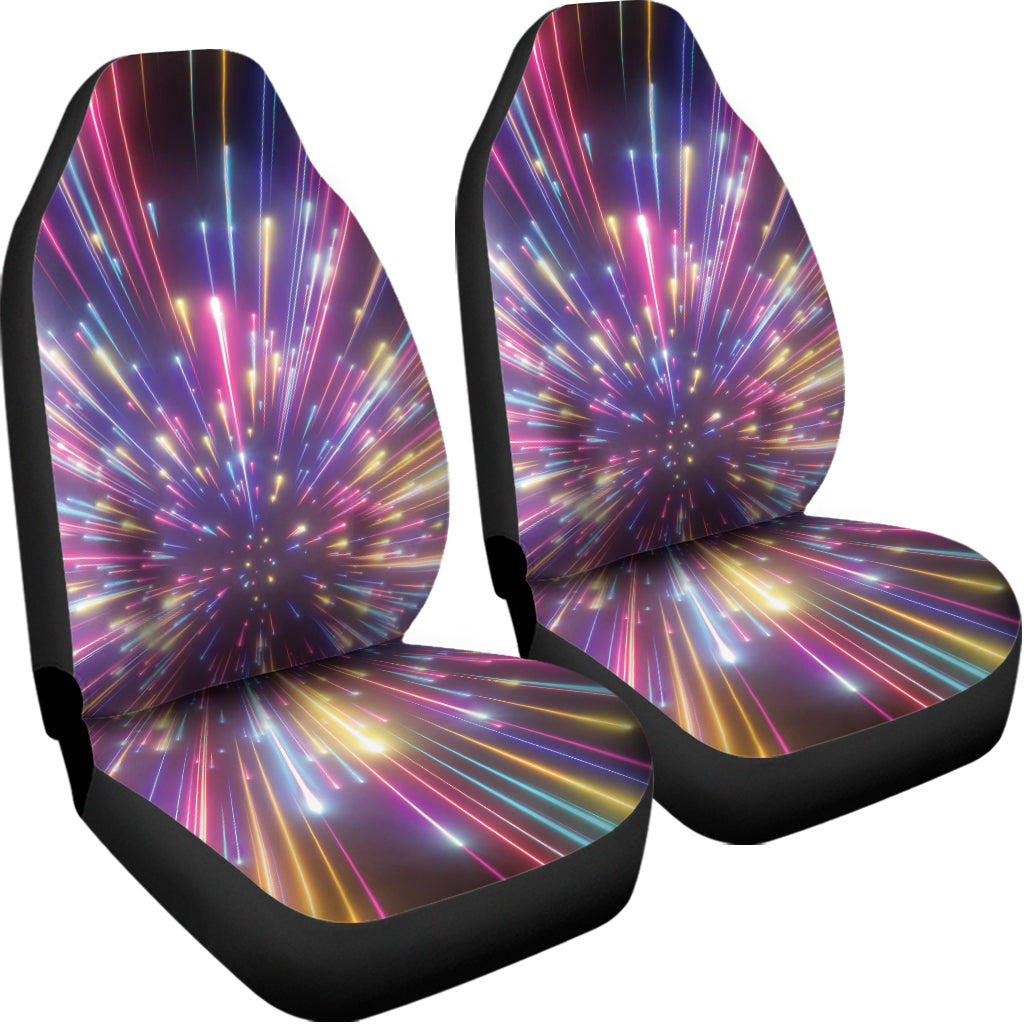 Colorful Hyperspace Print Universal Fit Car Seat Covers