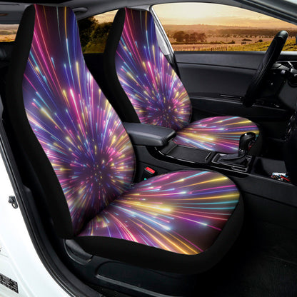 Colorful Hyperspace Print Universal Fit Car Seat Covers