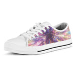 Colorful Hyperspace Print White Low Top Shoes