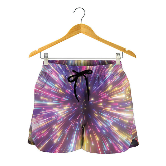 Colorful Hyperspace Print Women's Shorts