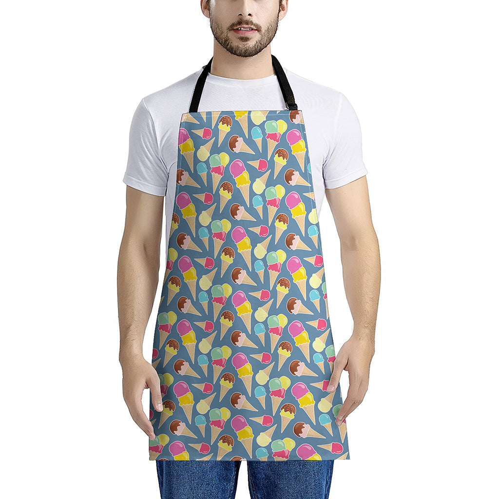 Colorful Ice Cream Pattern Print Apron