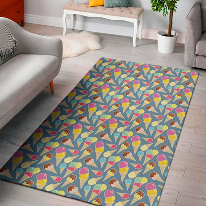 Colorful Ice Cream Pattern Print Area Rug