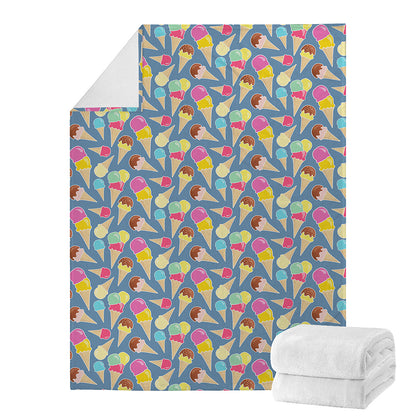 Colorful Ice Cream Pattern Print Blanket