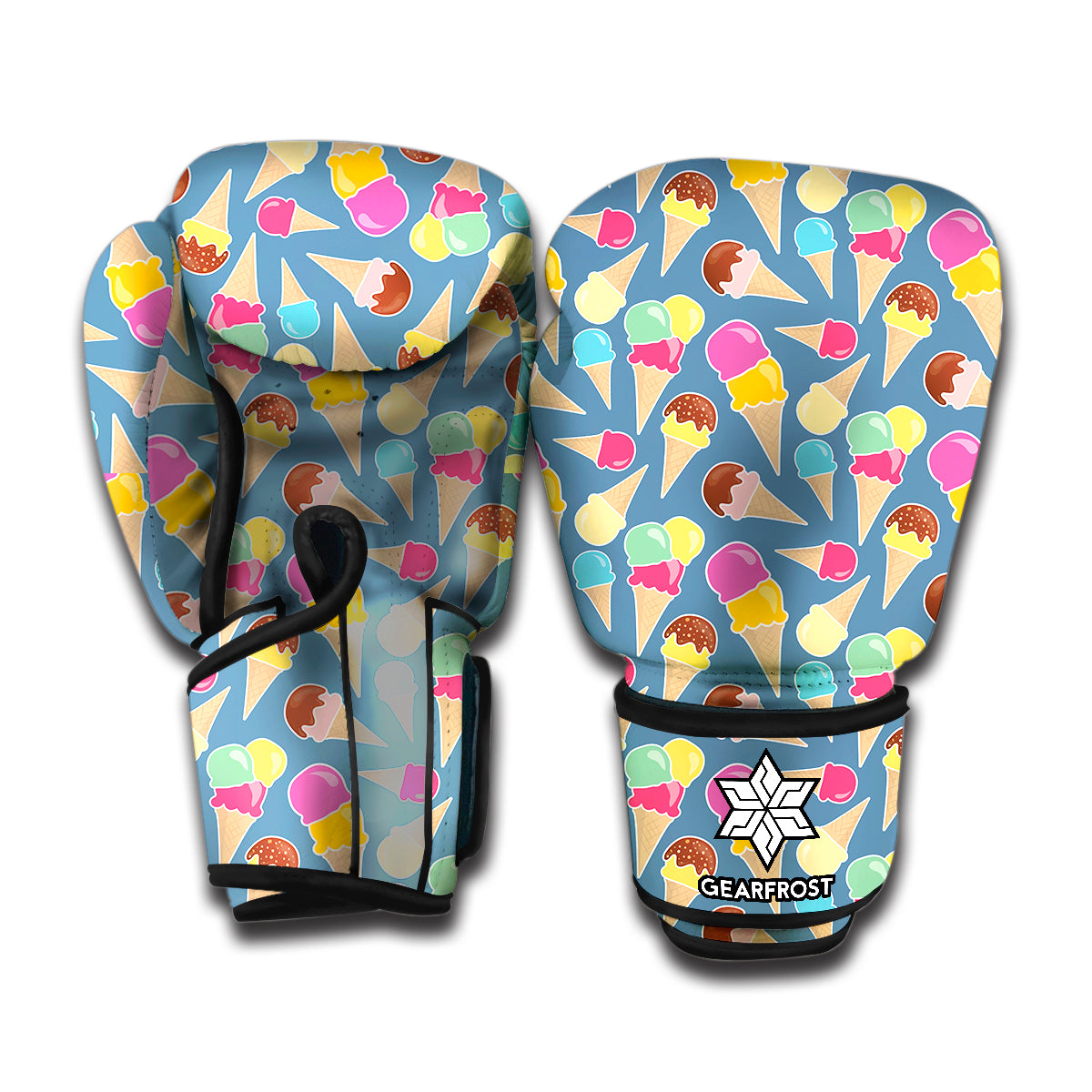 Colorful Ice Cream Pattern Print Boxing Gloves