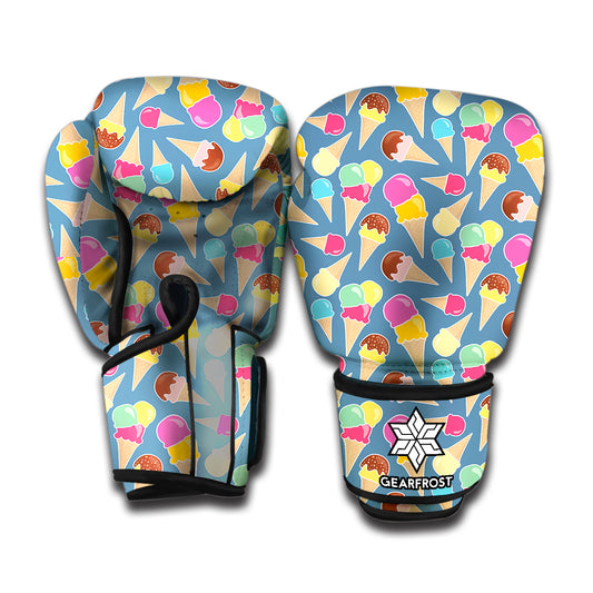 Colorful Ice Cream Pattern Print Boxing Gloves