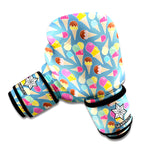 Colorful Ice Cream Pattern Print Boxing Gloves