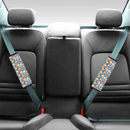 Colorful Ice Cream Pattern Print Car Seat Belt Covers