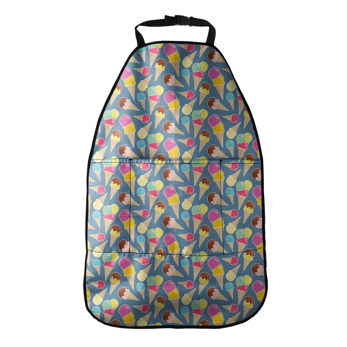 Colorful Ice Cream Pattern Print Car Seat Organizers