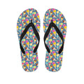 Colorful Ice Cream Pattern Print Flip Flops