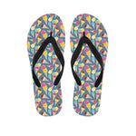 Colorful Ice Cream Pattern Print Flip Flops