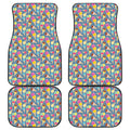 Colorful Ice Cream Pattern Print Front and Back Car Floor Mats