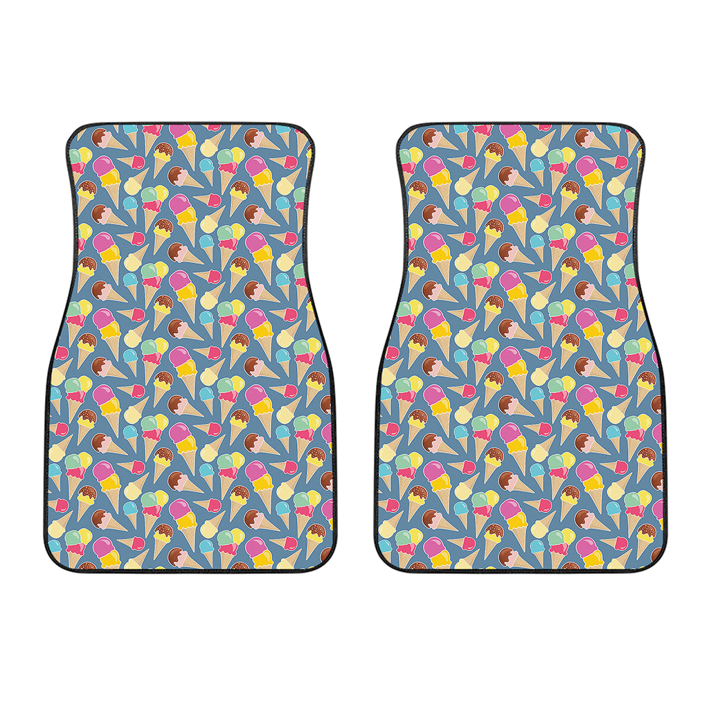 Colorful Ice Cream Pattern Print Front Car Floor Mats