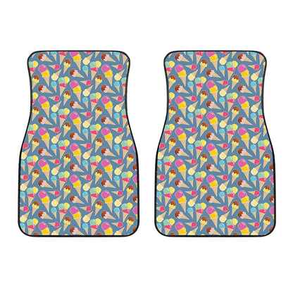 Colorful Ice Cream Pattern Print Front Car Floor Mats