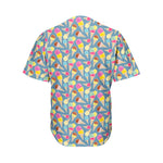 Colorful Ice Cream Pattern Print Men's Baseball Jersey