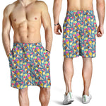 Colorful Ice Cream Pattern Print Men's Shorts