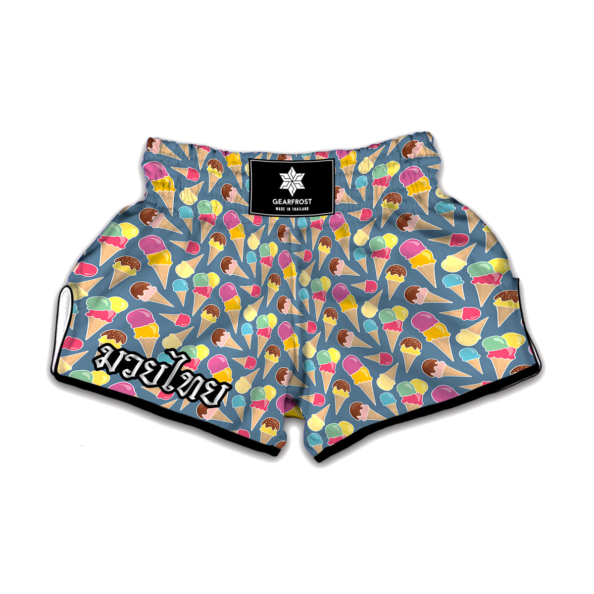 Colorful Ice Cream Pattern Print Muay Thai Boxing Shorts