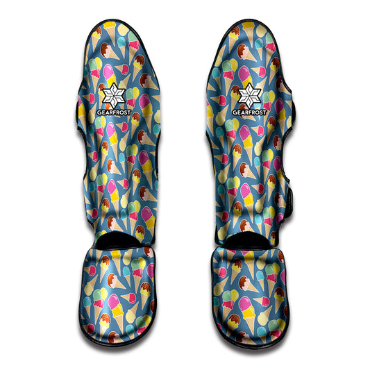 Colorful Ice Cream Pattern Print Muay Thai Shin Guard