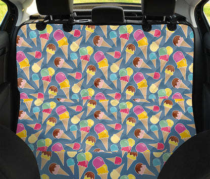 Colorful Ice Cream Pattern Print Pet Car Back Seat Cover