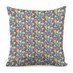 Colorful Ice Cream Pattern Print Pillow Cover