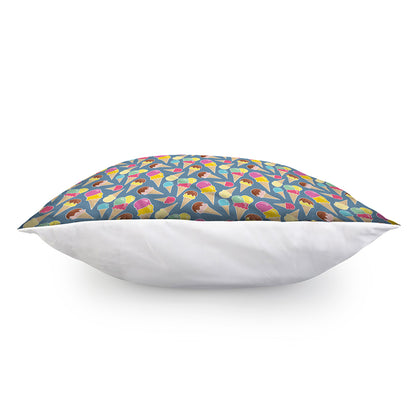 Colorful Ice Cream Pattern Print Pillow Cover