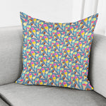 Colorful Ice Cream Pattern Print Pillow Cover