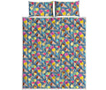 Colorful Ice Cream Pattern Print Quilt Bed Set