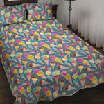 Colorful Ice Cream Pattern Print Quilt Bed Set
