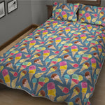 Colorful Ice Cream Pattern Print Quilt Bed Set
