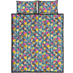 Colorful Ice Cream Pattern Print Quilt Bed Set