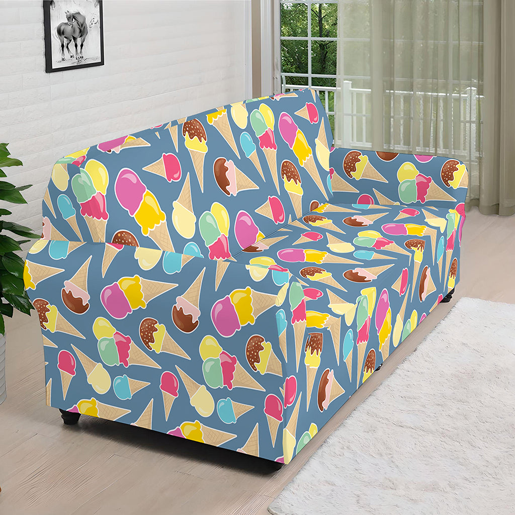 Colorful Ice Cream Pattern Print Sofa Cover