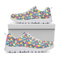Colorful Ice Cream Pattern Print White Running Shoes