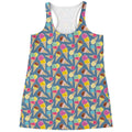 Colorful Ice Cream Pattern Print Women's Racerback Tank Top