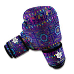 Colorful Indian Elephant Pattern Print Boxing Gloves