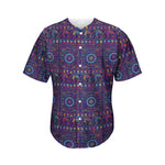 Colorful Indian Elephant Pattern Print Men's Baseball Jersey