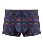 Colorful Indian Elephant Pattern Print Men's Boxer Briefs