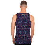 Colorful Indian Elephant Pattern Print Men's Tank Top