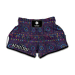 Colorful Indian Elephant Pattern Print Muay Thai Boxing Shorts