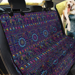 Colorful Indian Elephant Pattern Print Pet Car Back Seat Cover