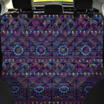 Colorful Indian Elephant Pattern Print Pet Car Back Seat Cover