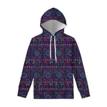Colorful Indian Elephant Pattern Print Pullover Hoodie