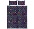 Colorful Indian Elephant Pattern Print Quilt Bed Set