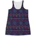Colorful Indian Elephant Pattern Print Women's Racerback Tank Top