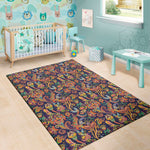 Colorful Indian Paisley Pattern Print Area Rug