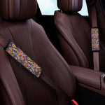 Colorful Indian Paisley Pattern Print Car Seat Belt Covers