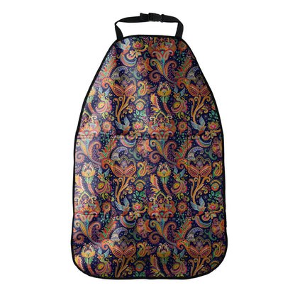 Colorful Indian Paisley Pattern Print Car Seat Organizers