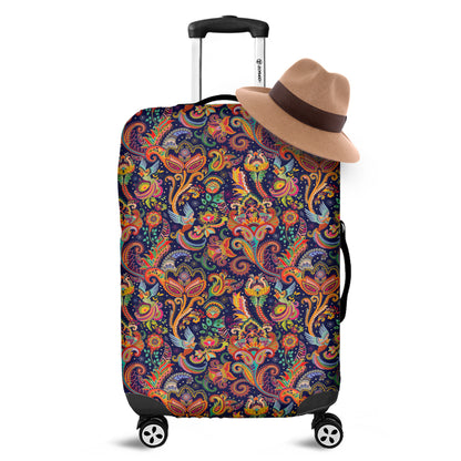 Colorful Indian Paisley Pattern Print Luggage Cover