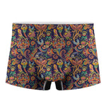 Colorful Indian Paisley Pattern Print Men's Boxer Briefs
