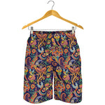 Colorful Indian Paisley Pattern Print Men's Shorts