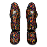 Colorful Indian Paisley Pattern Print Muay Thai Shin Guard